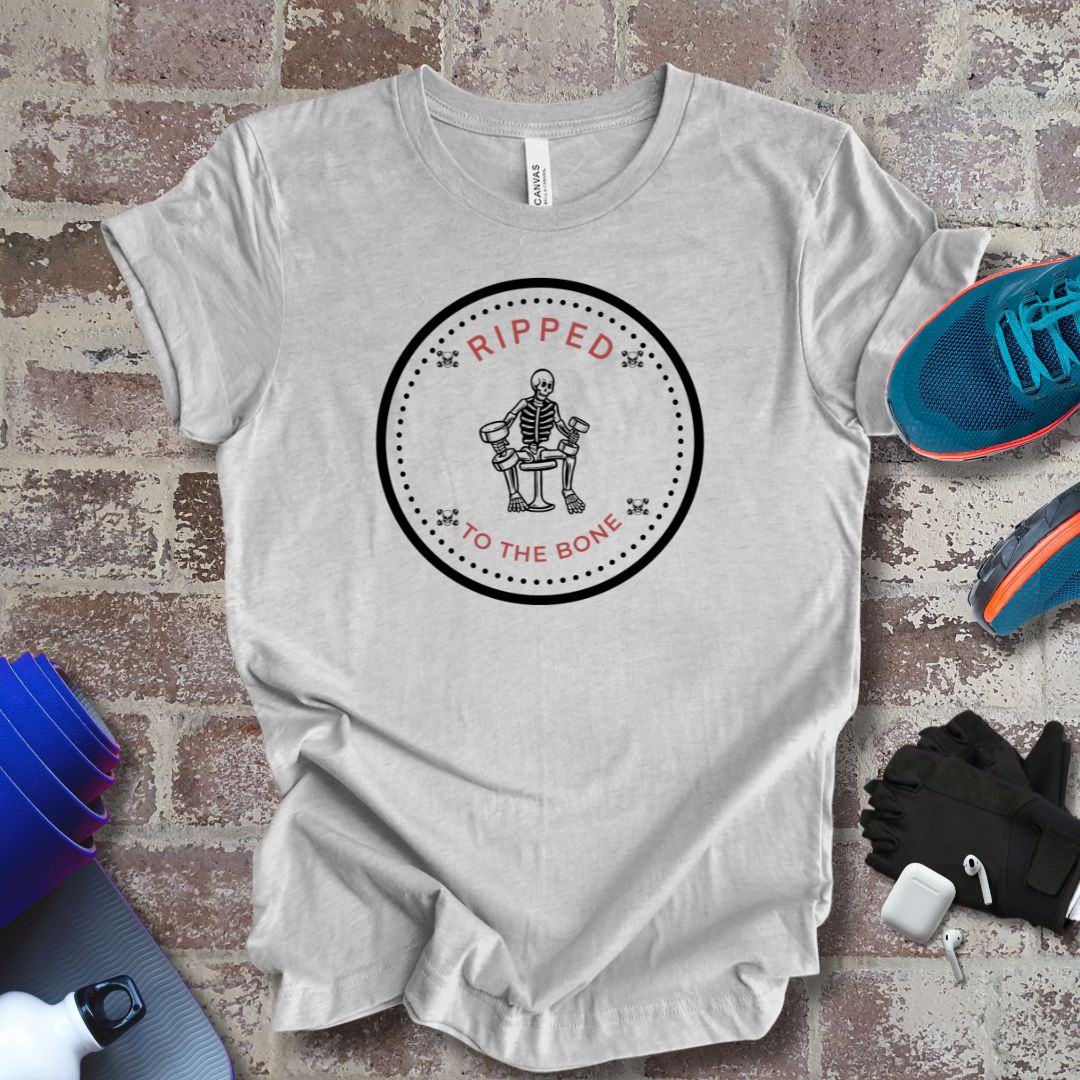 'Ripped to the Bone' gym motivation Tee