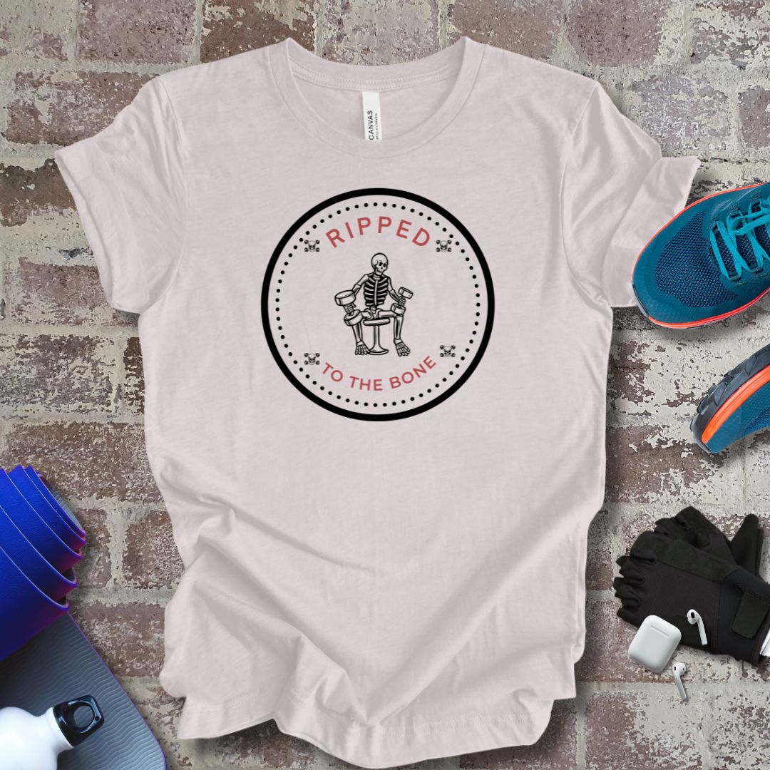 'Ripped to the Bone' gym motivation Tee