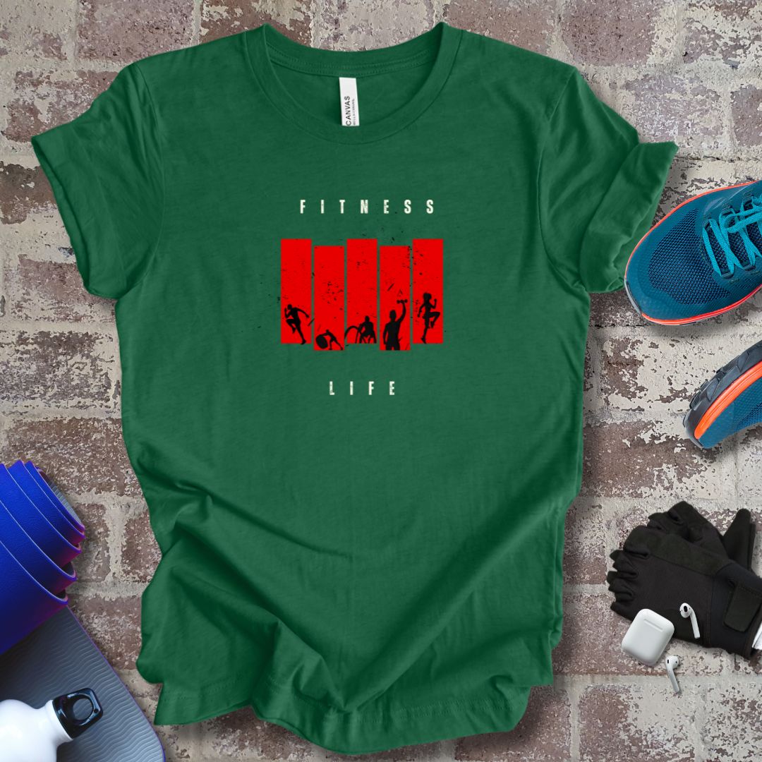 ' Fitness Life' Retro Inspired Graphic Tee - Vanguard Athletics - Be ready