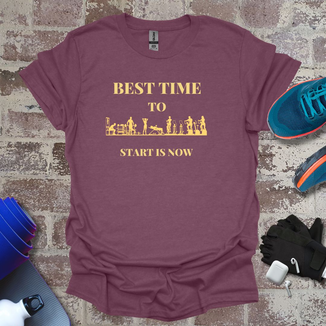 Gym motivation - "Best Time to Start Now" Unisex Softstyle