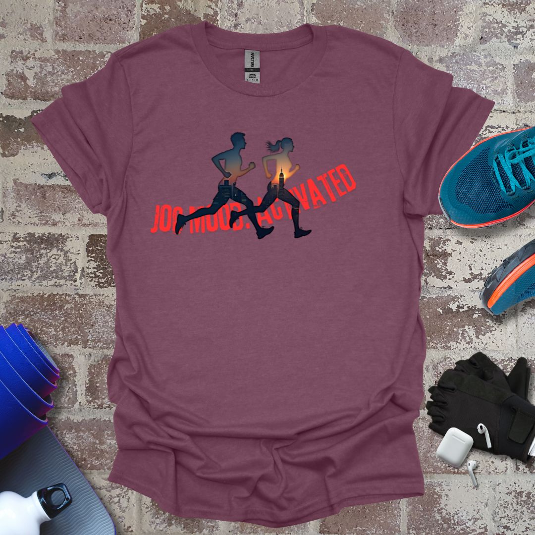 Motivational Running T-Shirt – " Jog mood: Activated"