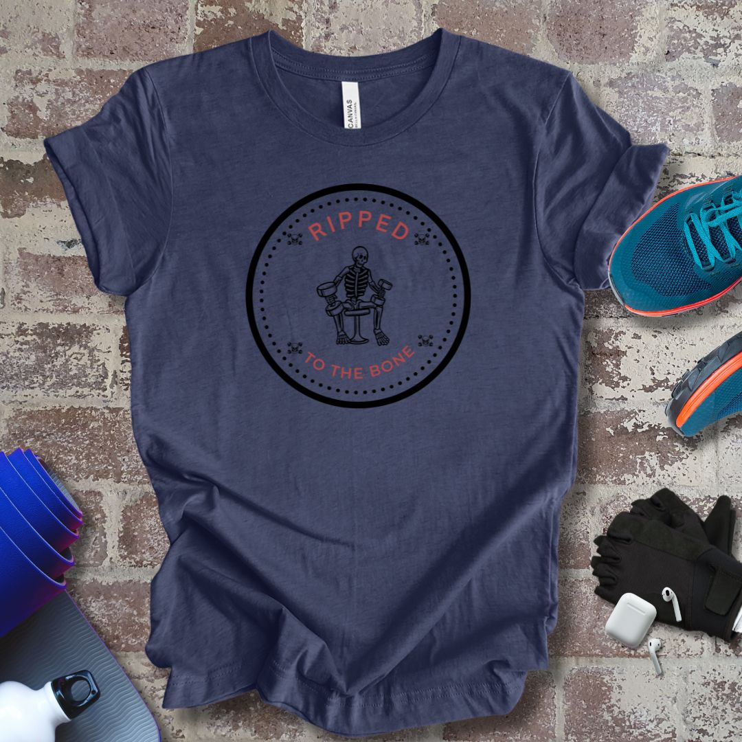 'Ripped to the Bone' gym motivation Tee