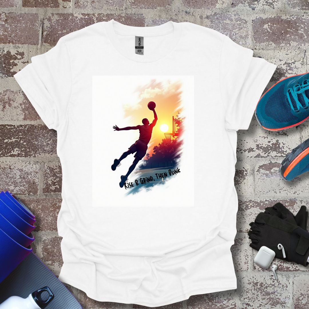 Sunset Dunk Unisex Softstyle T-Shirt - for Basketball Enthusiasts