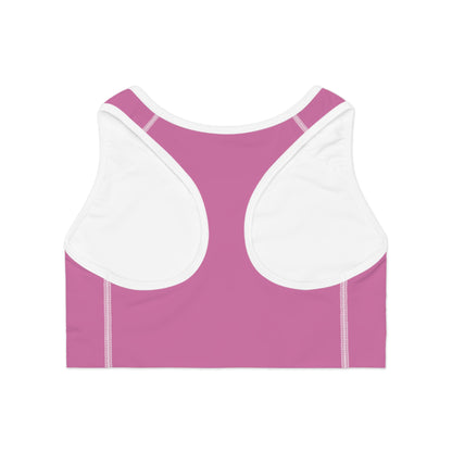 Pink Sports Bra for Active wear, Workout Apparel, Gym Clothing, Yoga Top.