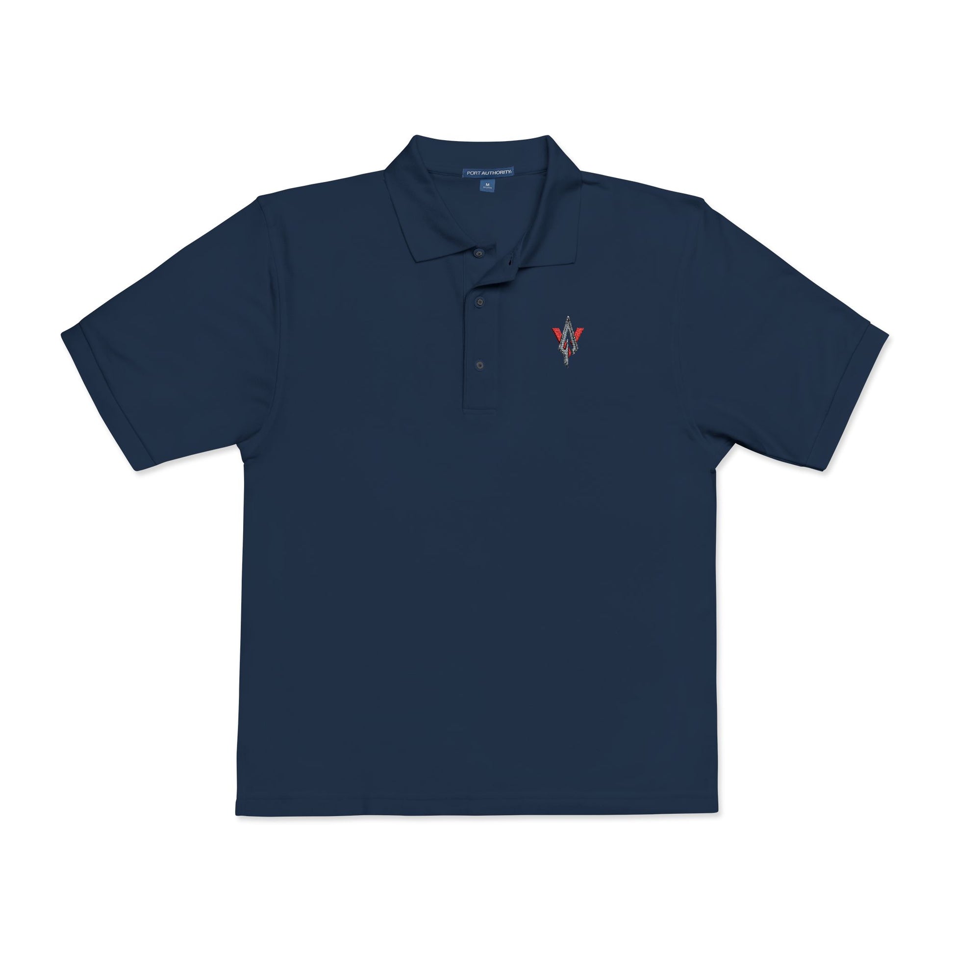 Embroidered Unisex Polo Shirt – Vanguard red/silver logo - Vanguard Athletics - Be ready