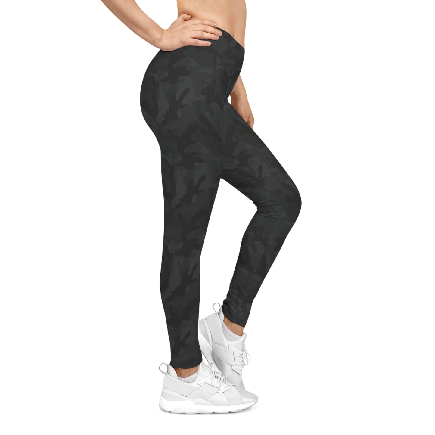 Dark Camo Leggings for Women - Yoga Pants, Fitness Training, Active Wear.