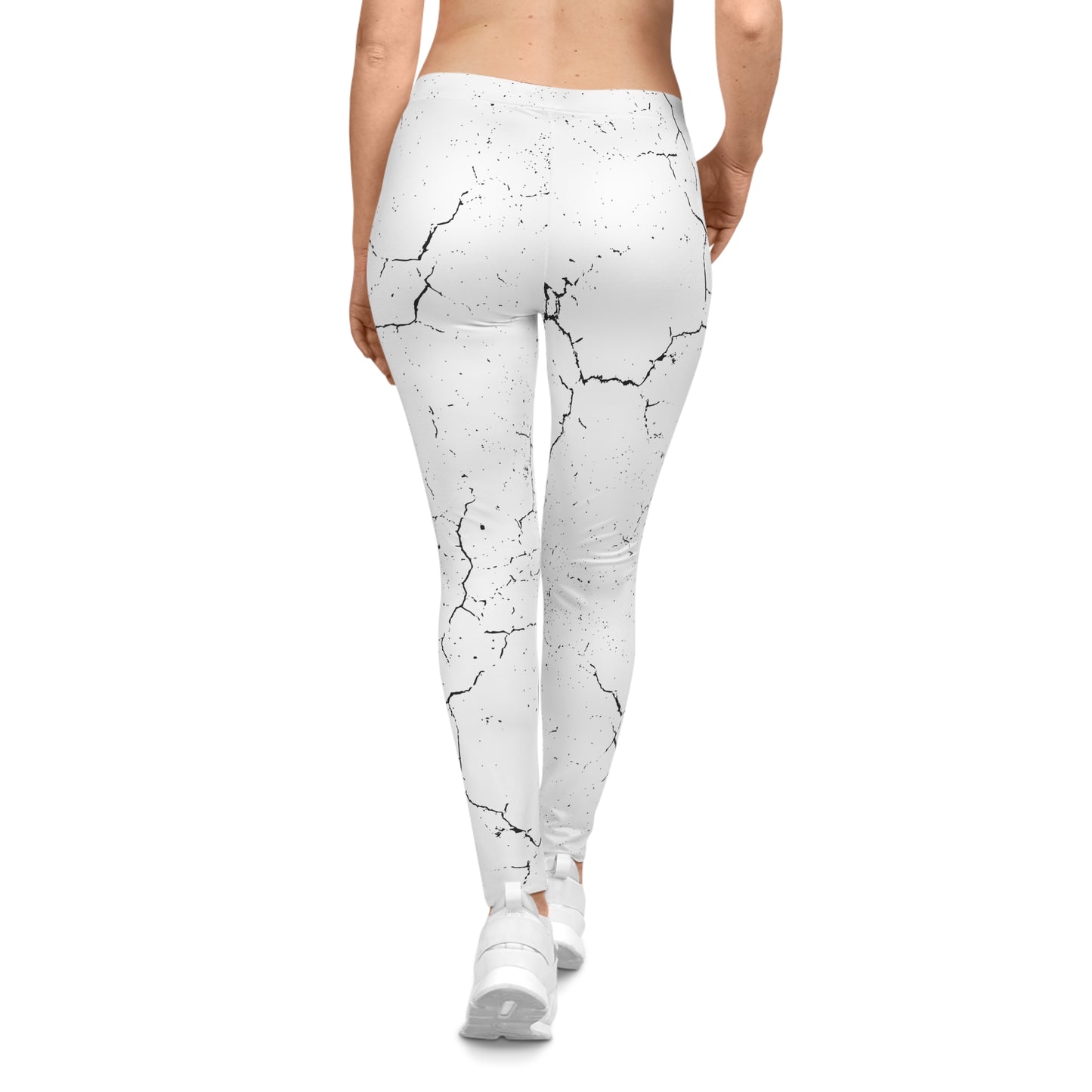 Stylish Crackle Print Leggings - Trendy Activewear for Everyday Comfort, Fitness, Yoga, Casual Wear, Gift Idea