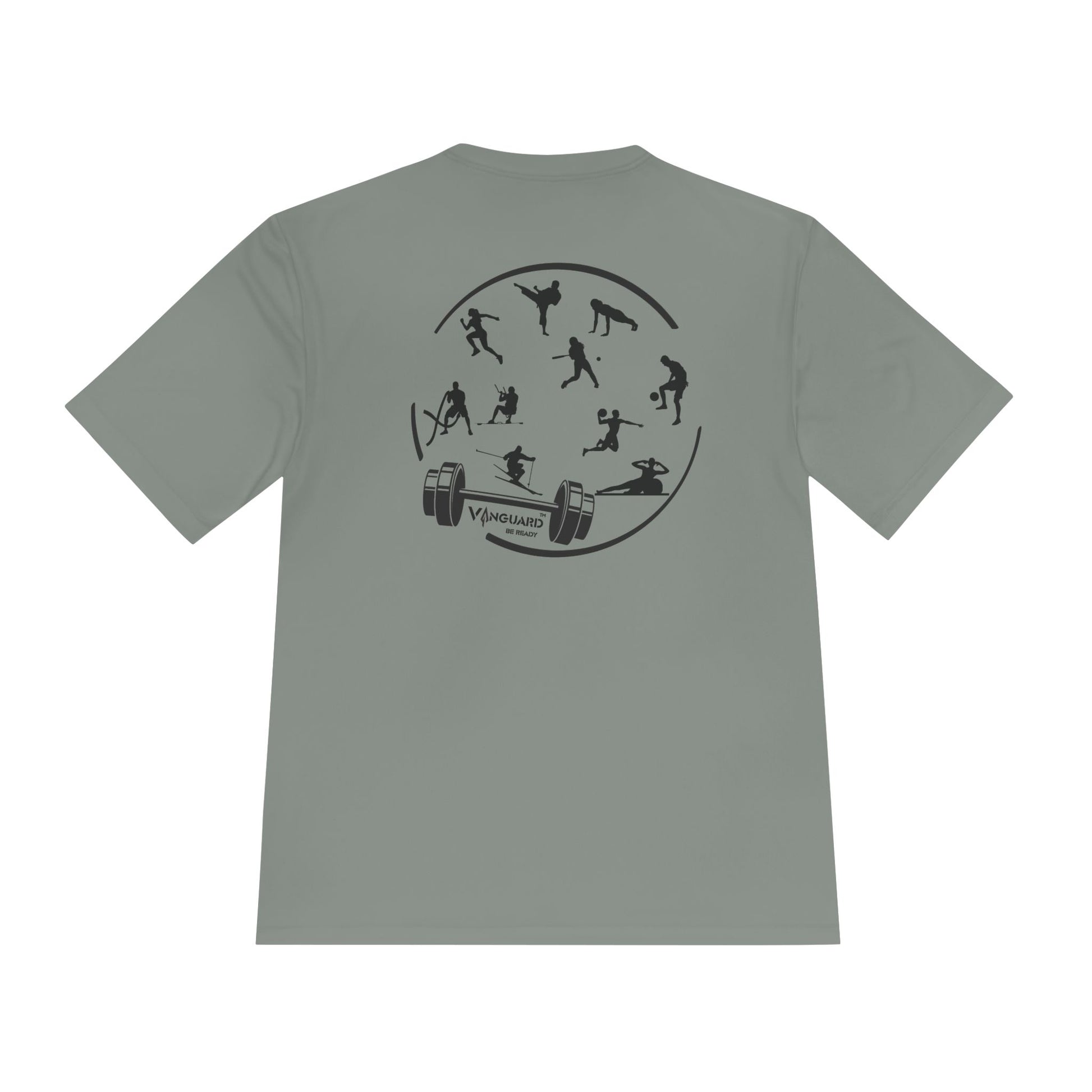 Fitness collection - Gold logo,  Moisture wicking Tee - Vanguard Athletics - Be ready