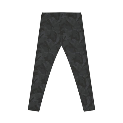 Dark Camo Leggings for Women - Yoga Pants, Fitness Training, Active Wear.