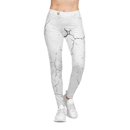 Stylish Crackle Print Leggings - Trendy Activewear for Everyday Comfort, Fitness, Yoga, Casual Wear, Gift Idea