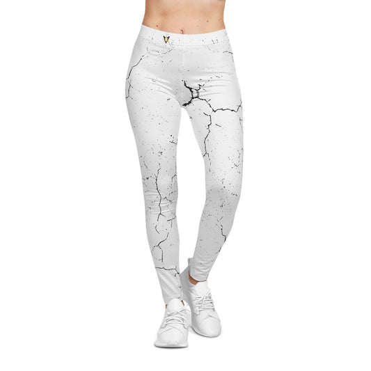 Stylish Crackle Print Leggings - Trendy Activewear for Everyday Comfort, Fitness, Yoga, Casual Wear, Gift Idea - Vanguard Athletics - Be ready