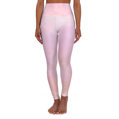 Pastel Pink High Waisted Yoga Leggings - For Active Wear, Workouts and outdoors.