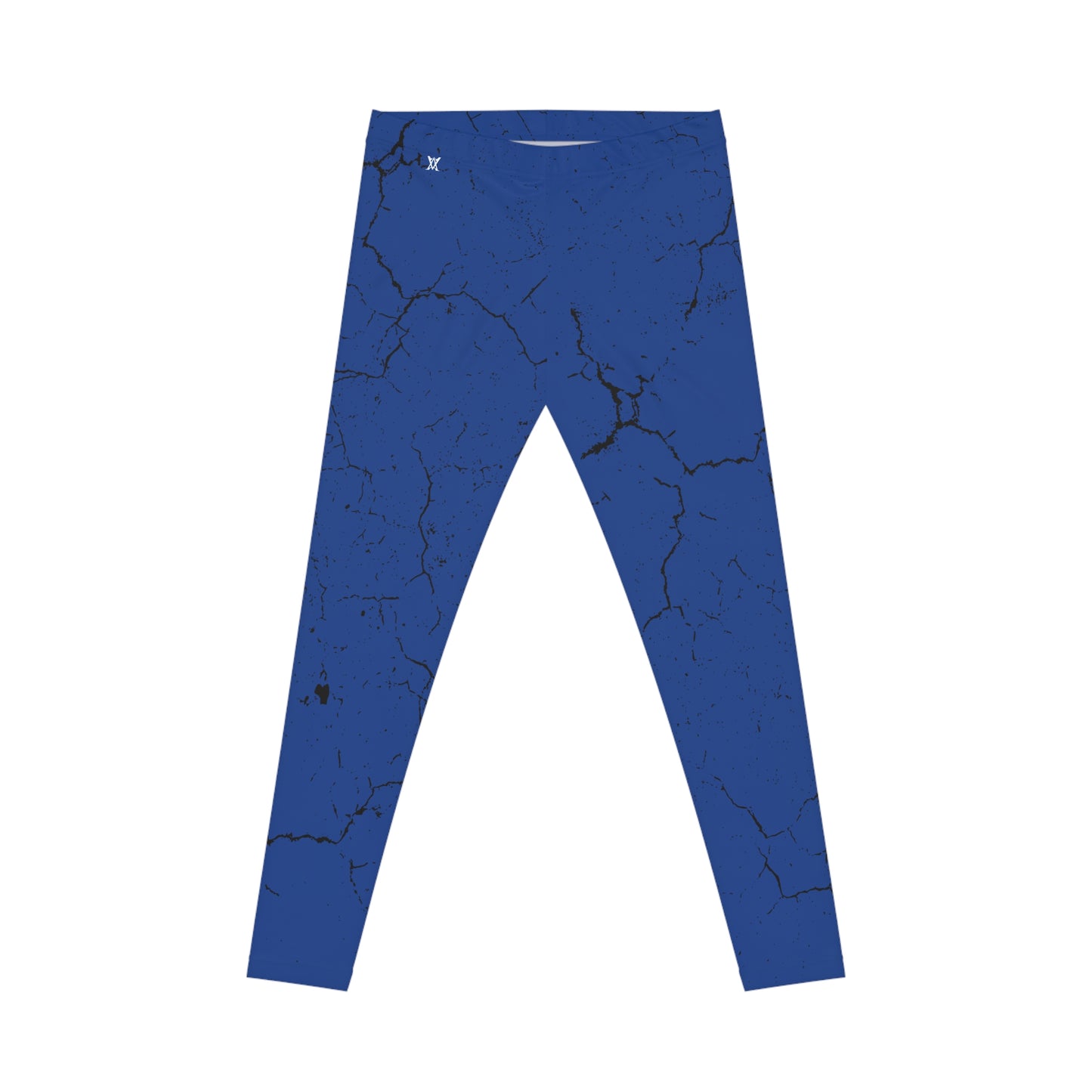 Stylish Crackle Design, Blue Leggings for Women - Yoga Pants, Fitness training, Active Wear.
