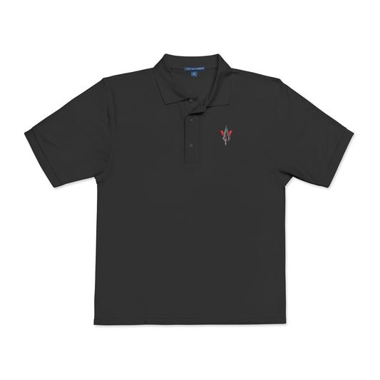 Embroidered Unisex Polo Shirt – Vanguard red/silver logo - Vanguard Athletics - Be ready