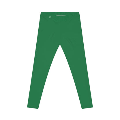 Green Women's Casual Leggings, Active Wear, Yoga and Fitness.