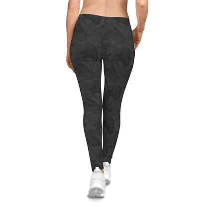 Dark Camo Leggings for Women - Yoga Pants, Fitness Training, Active Wear.