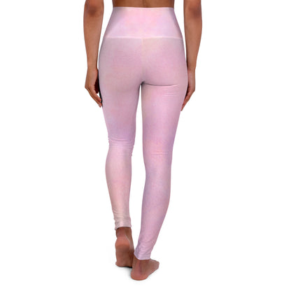 Pastel Pink High Waisted Yoga Leggings - For Active Wear, Workouts and outdoors.