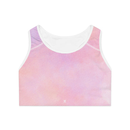 Pastel Watercolor Sports Bra- Activewear for Yoga, Gym, Fitness, Working Out.