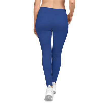 Dark Blue Women's Casual Leggings - For Fitness Training, Active Wear, Yoga.