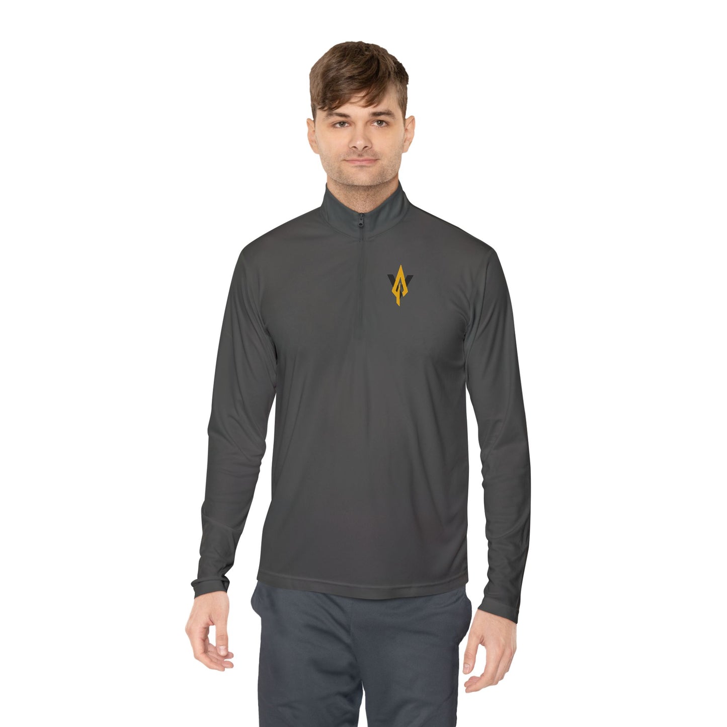 Men's Quarter-Zip Pullover  Vanguard gold logo