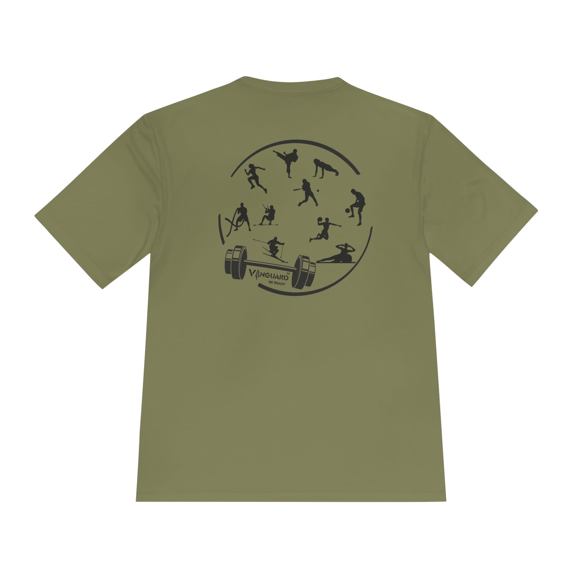 Fitness collection - Gold logo,  Moisture wicking Tee - Vanguard Athletics - Be ready