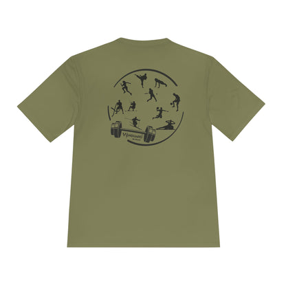 Fitness collection - Gold logo,  Moisture wicking Tee - Vanguard Athletics - Be ready