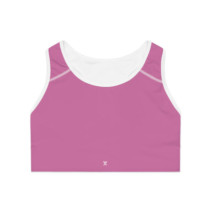 Pink Sports Bra for Active wear, Workout Apparel, Gym Clothing, Yoga Top.