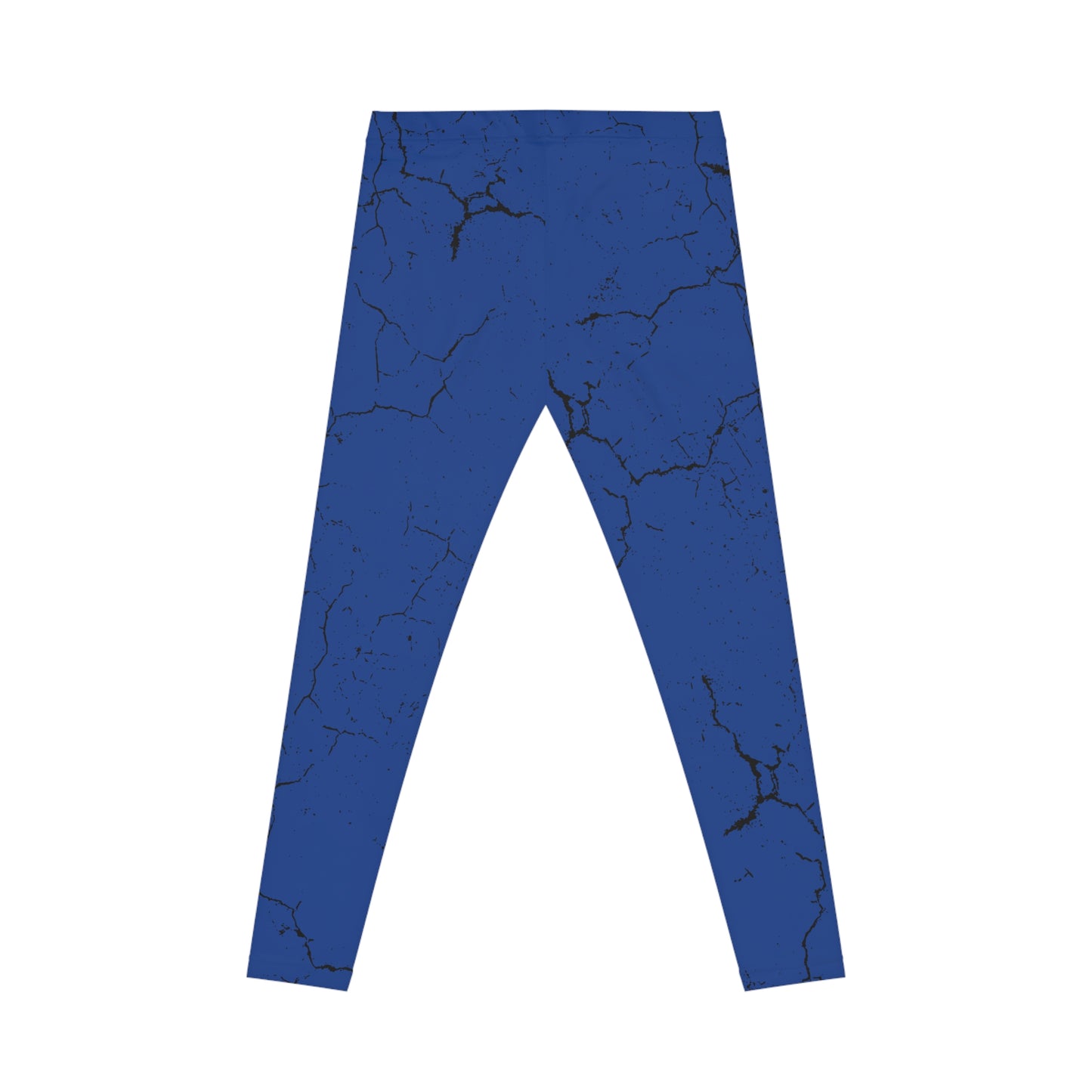 Stylish Crackle Design, Blue Leggings for Women - Yoga Pants, Fitness training, Active Wear.