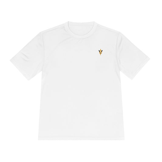 Vanguard gold spear logo, Moisture Wicking Unisex Tee for workouts - Vanguard Athletics - Be ready