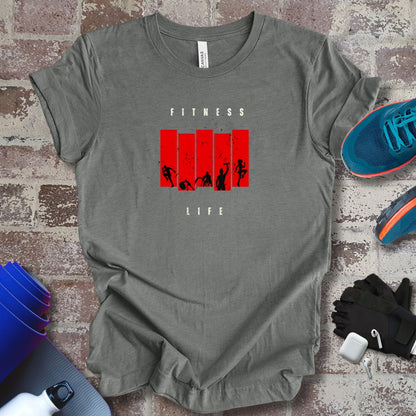 ' Fitness Life' Retro Inspired Graphic Tee - Vanguard Athletics - Be ready