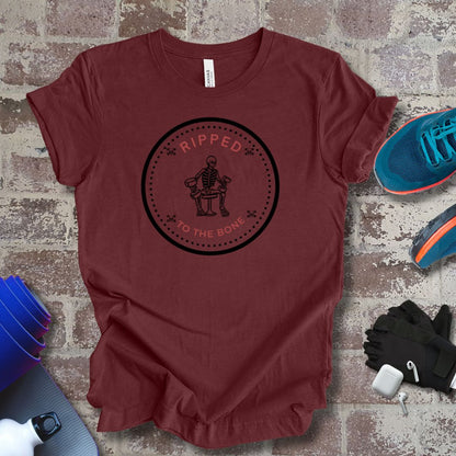 'Ripped to the Bone' gym motivation Tee