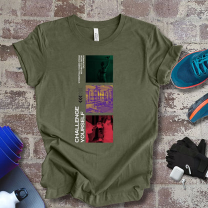 Vibrant colors Tee, for fitness motivation