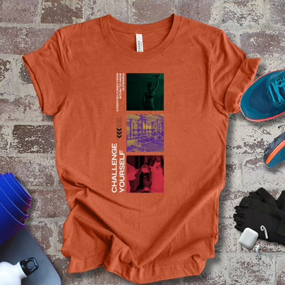 Vibrant colors Tee, for fitness motivation