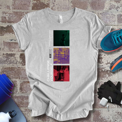 Vibrant colors Tee, for fitness motivation