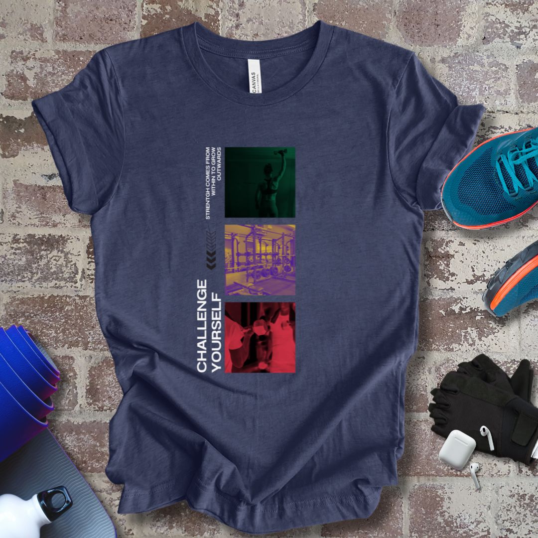Vibrant colors Tee, for fitness motivation