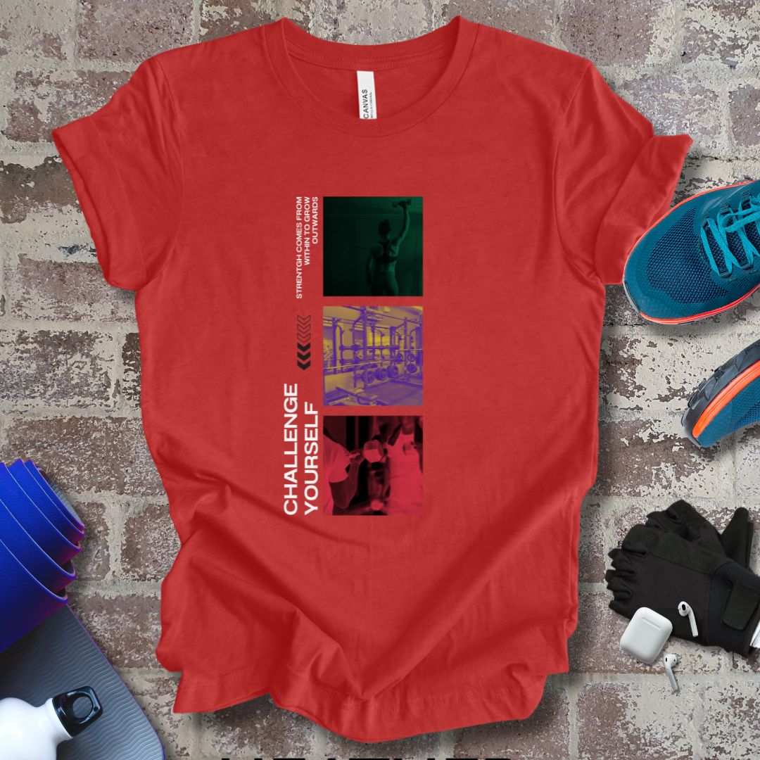 Vibrant colors Tee, for fitness motivation